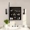 Flash Furniture Jolie 24-in. x 30-in. Medicine Cabinet w/Rounded Beveled Mirror and Reversible Metal Frame, Black HFKHD-FM23C0401-L-BLK-GG - alternate 8